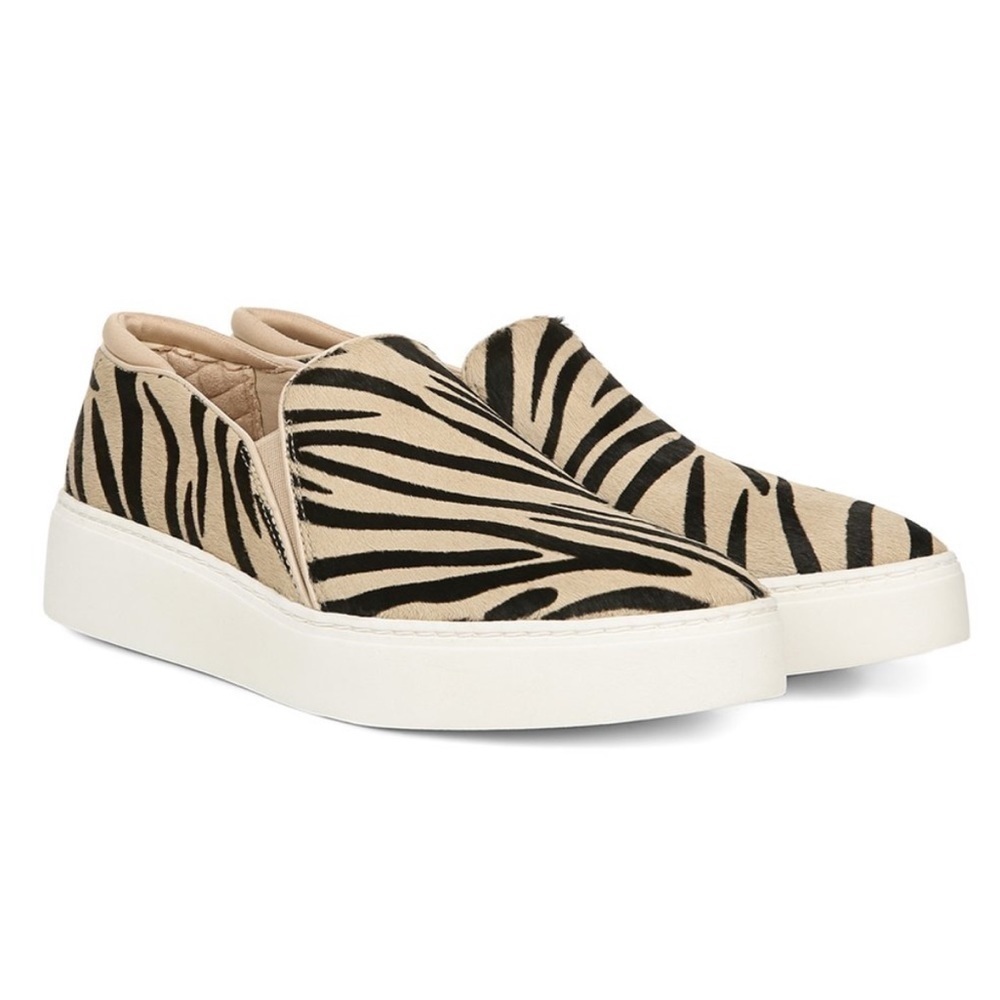 Dr.Scholls  Tan & Black Zebra Dazed Leather Slip  on Sneaker Size 9.5